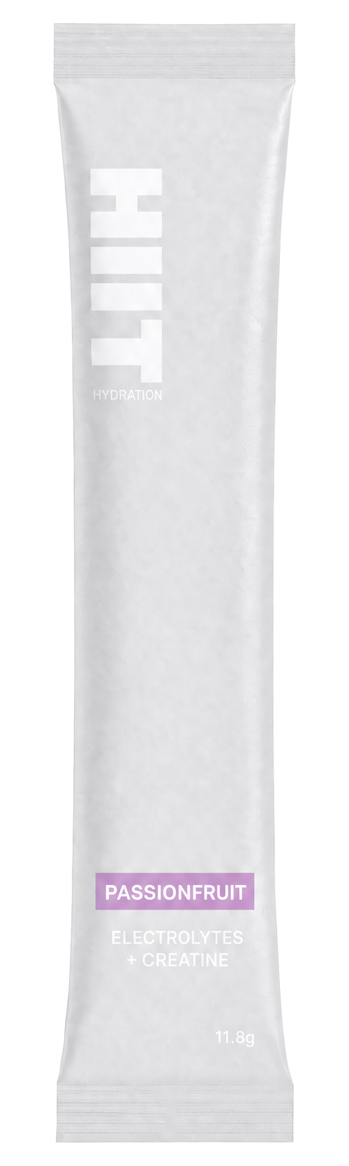 HIIT Hydration Passionfruit electrolytes and creatine stick sachet